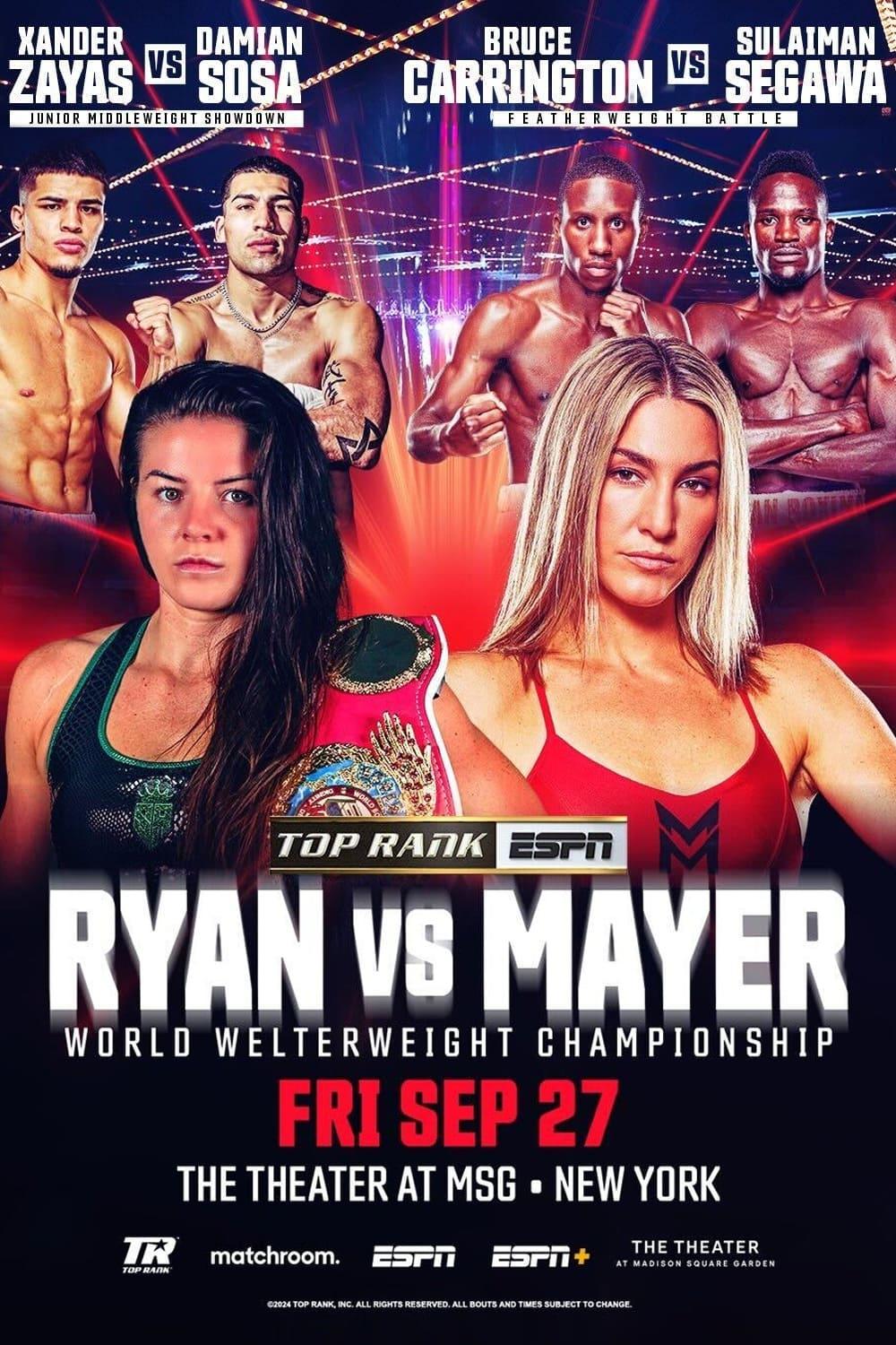 Sandy Ryan vs. Mikaela Mayer poster