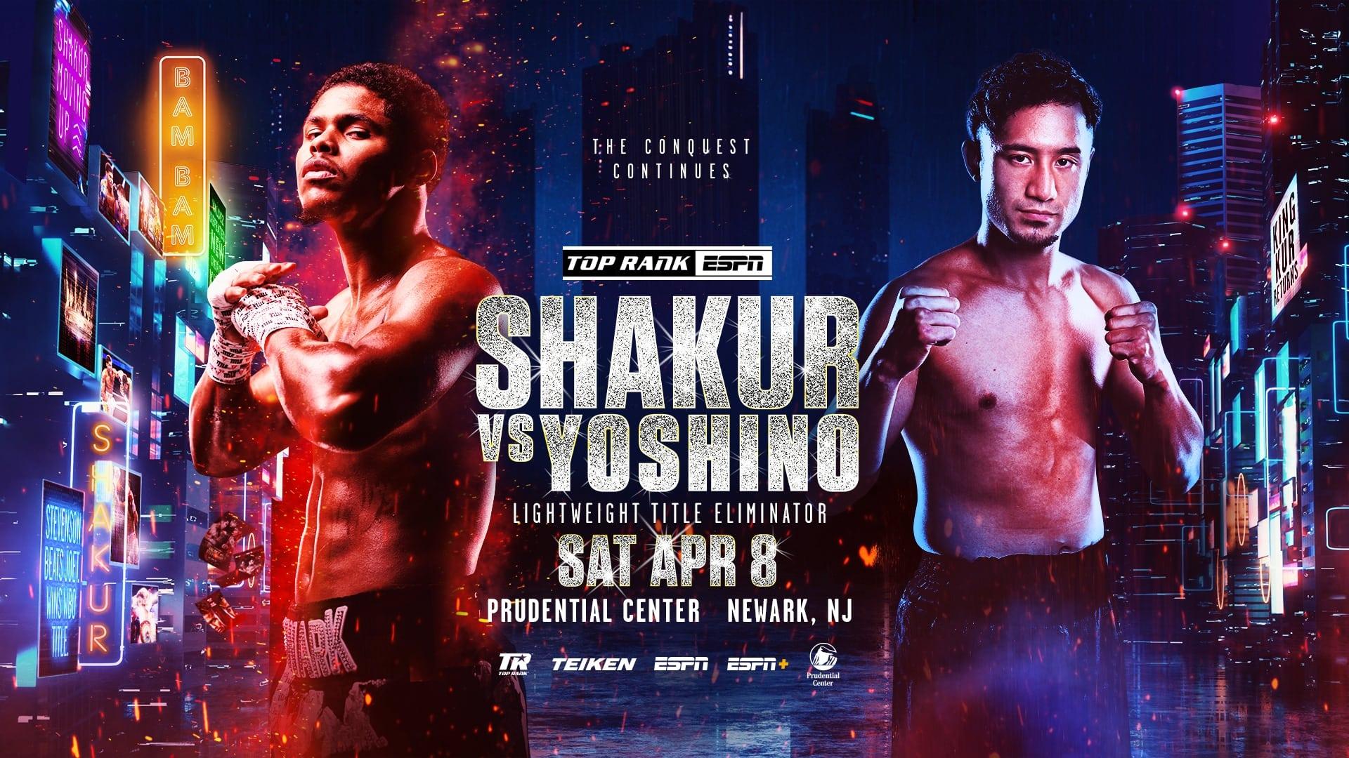 Shakur Stevenson vs. Shuichiro Yoshino backdrop