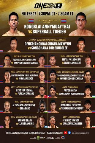 ONE Friday Fights 5: Kongklai vs. Superball poster