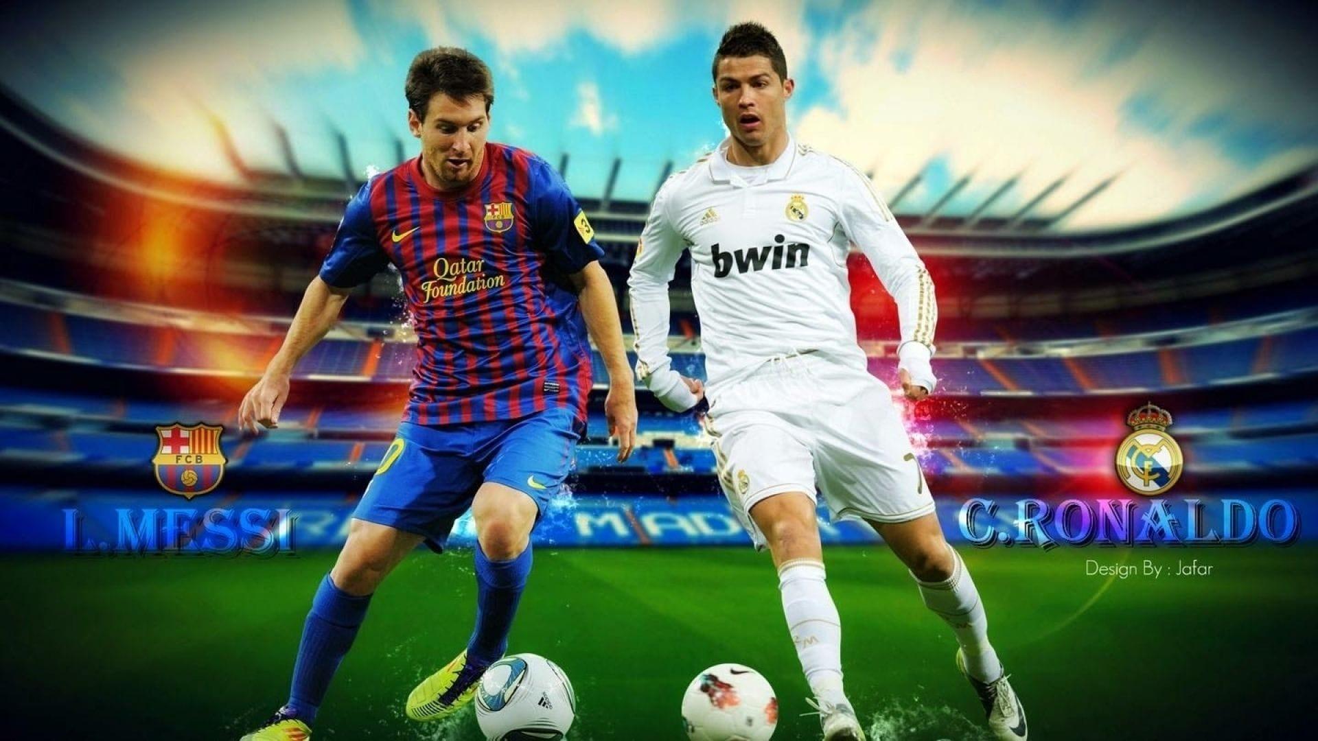 Ronaldo vs. Messi: Face Off! backdrop