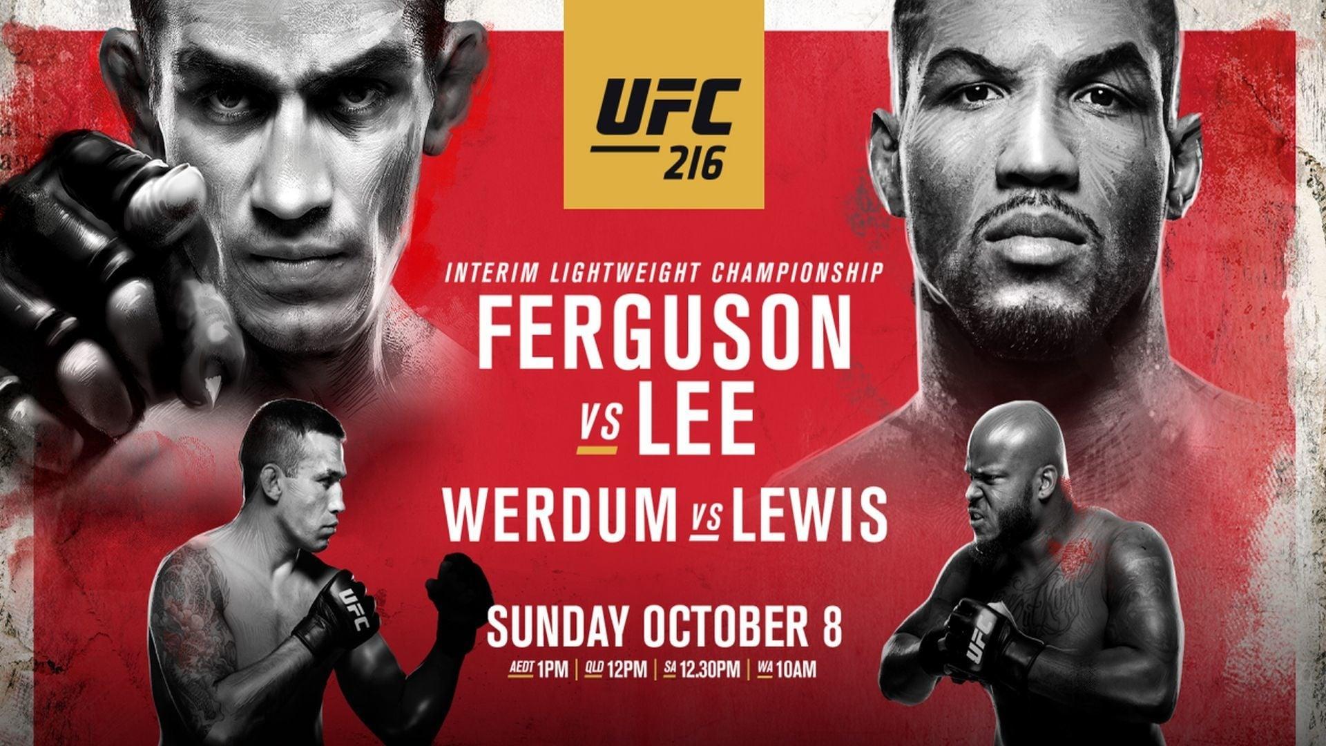 UFC 216: Ferguson vs. Lee backdrop