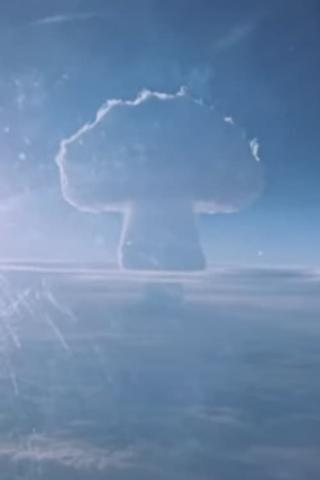 Test of a clean hydrogen bomb with a yield of 50 megatons poster