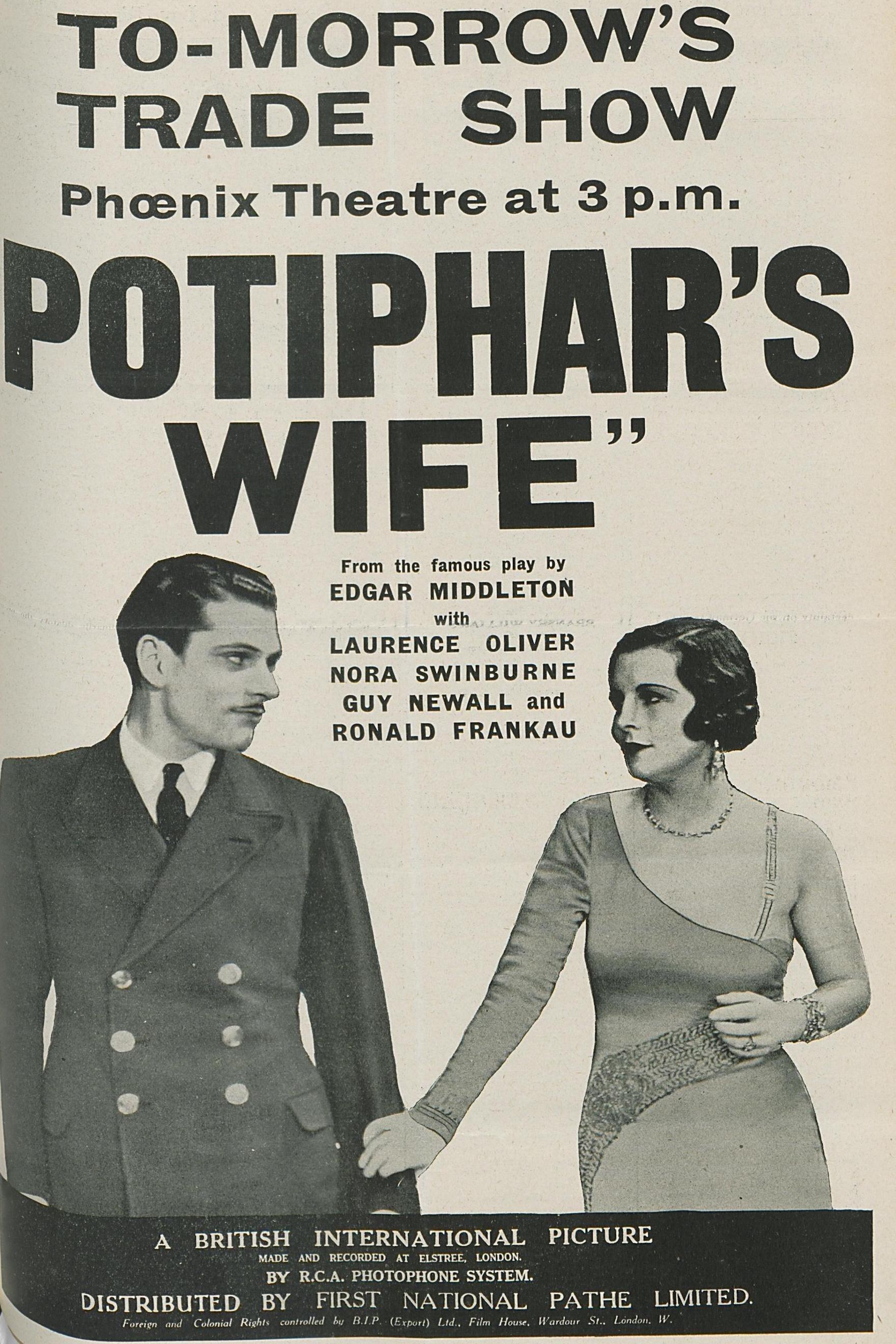 Potiphar's Wife poster