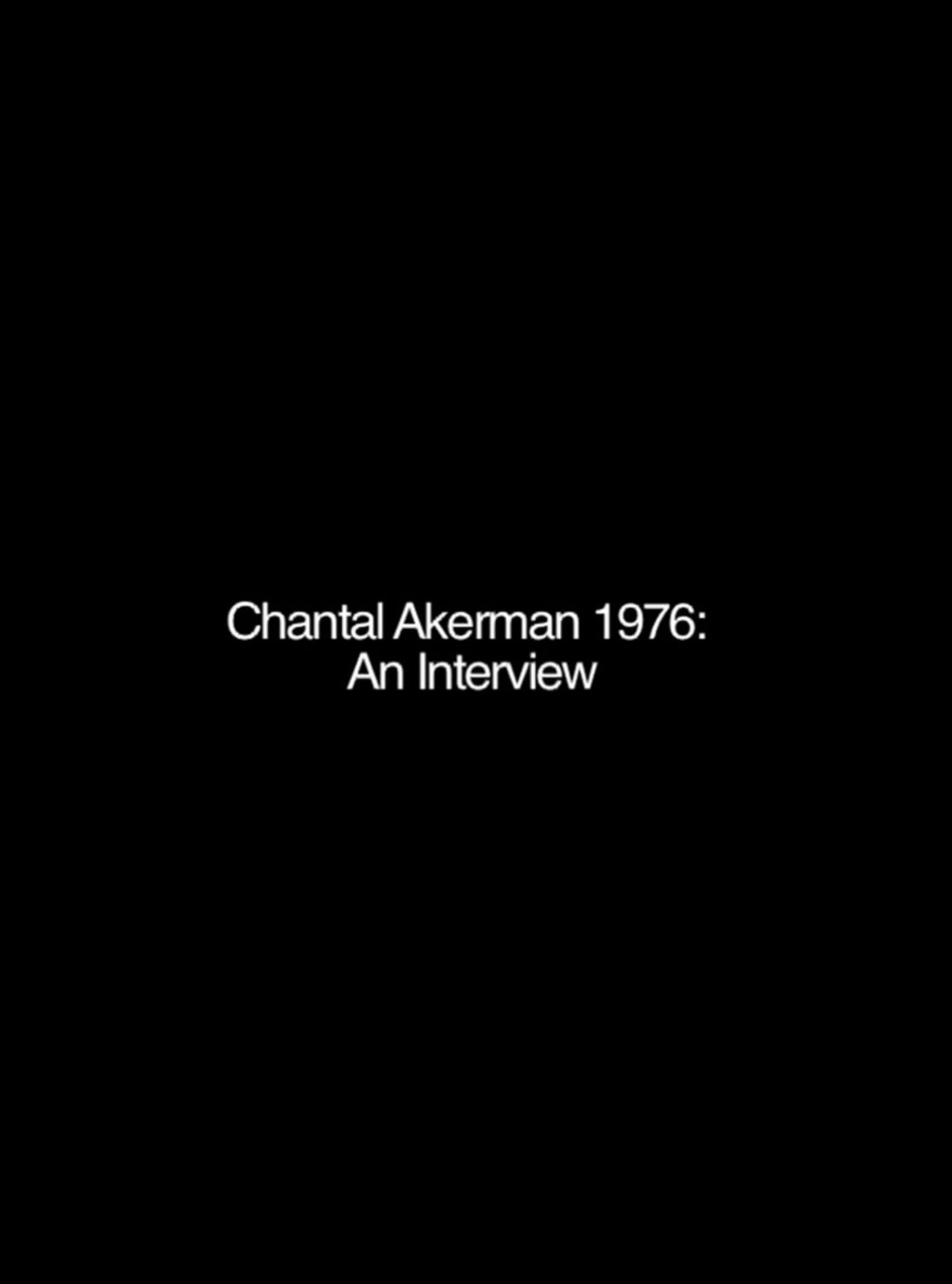 Chantal Akerman: An Interview poster