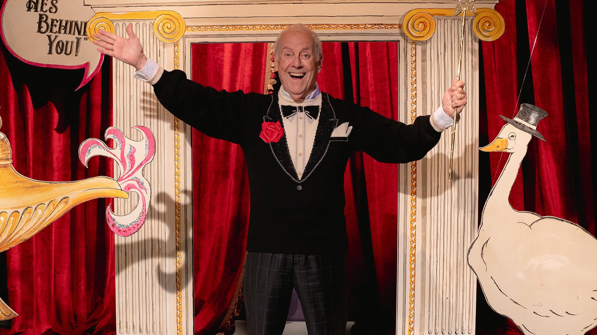 The Story of Panto with Gyles Brandreth backdrop