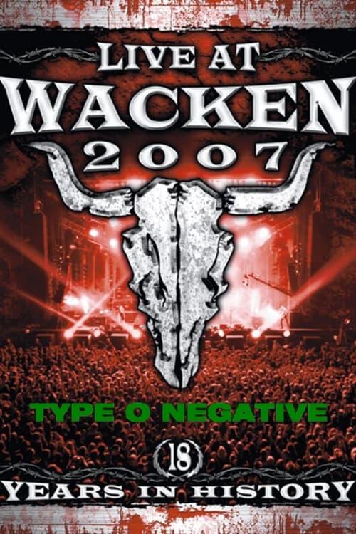 Type O Negative: Live At Wacken Festival 2007 poster