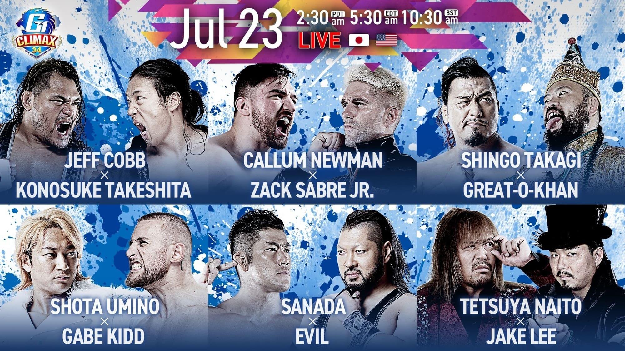 NJPW G1 Climax 34: Day 3 backdrop