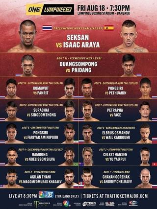ONE Friday Fights 29: Saeksan vs. Araya poster