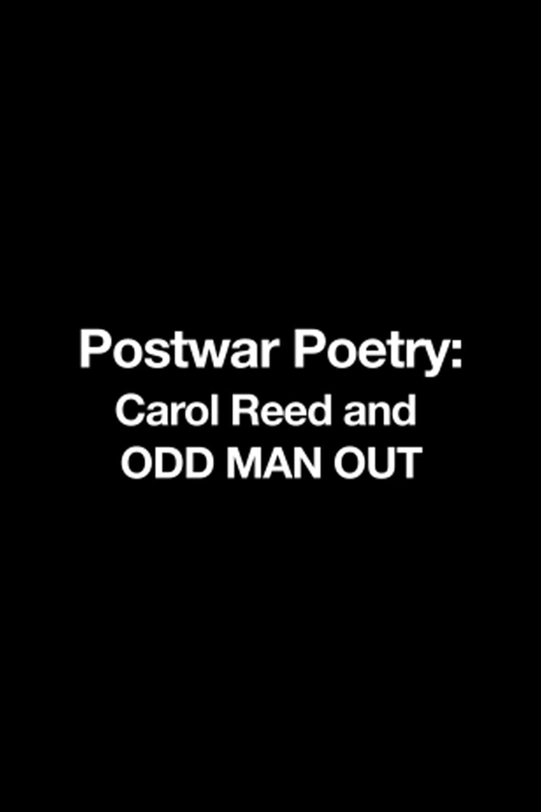 Postwar Poetry: Carol Reed and 'Odd Man Out' poster