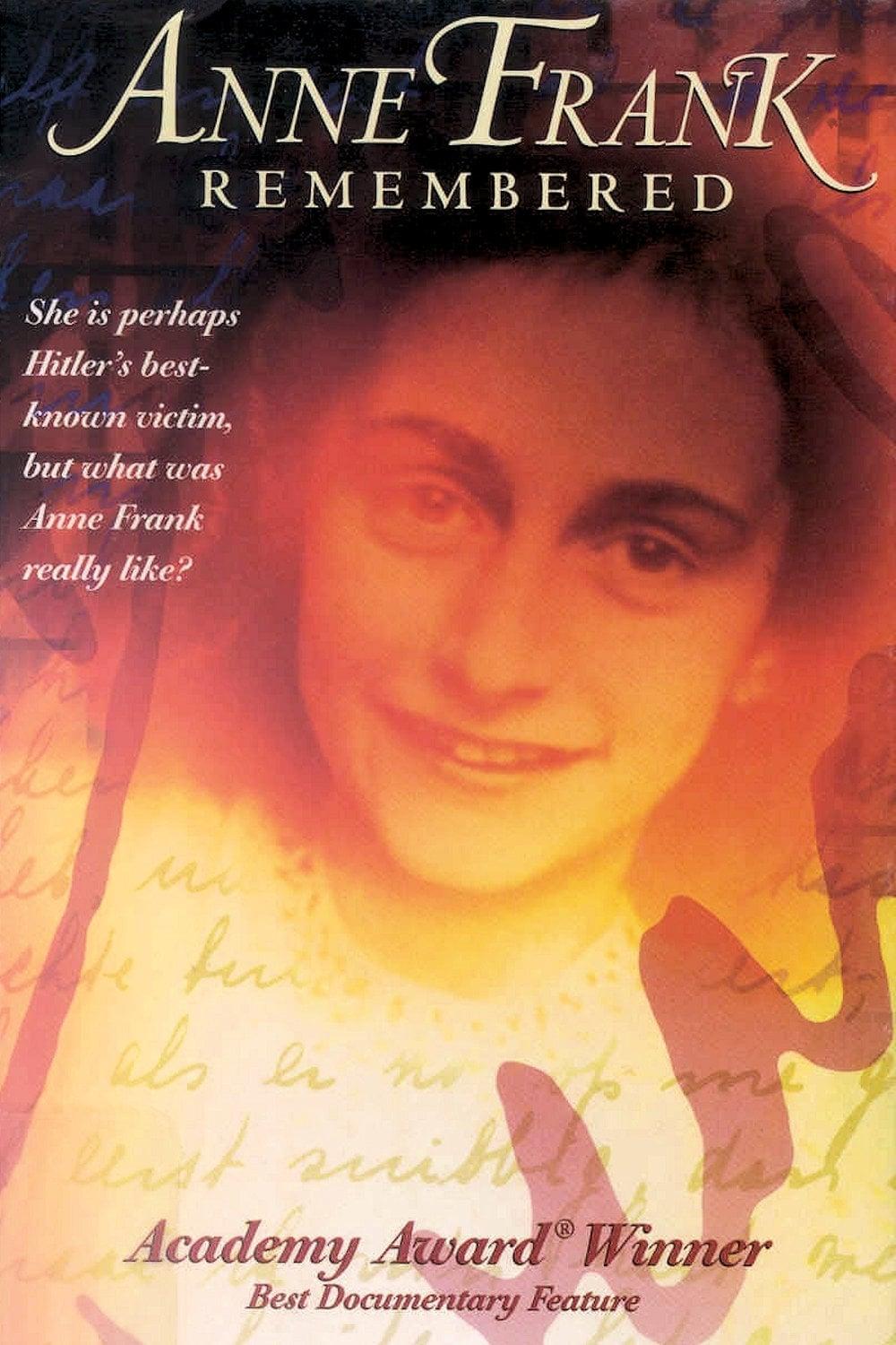 Anne Frank Remembered poster