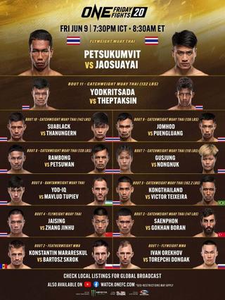 ONE Friday Fights 20: Petsukumvit vs. Jaosuayai poster