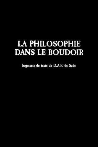 La philosophie dans le boudoir poster