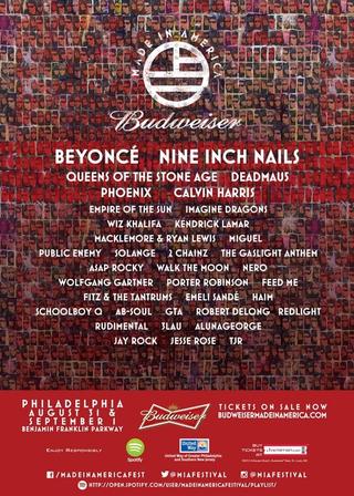 Nine Inch Nails :  Budweiser Made In America Festival poster