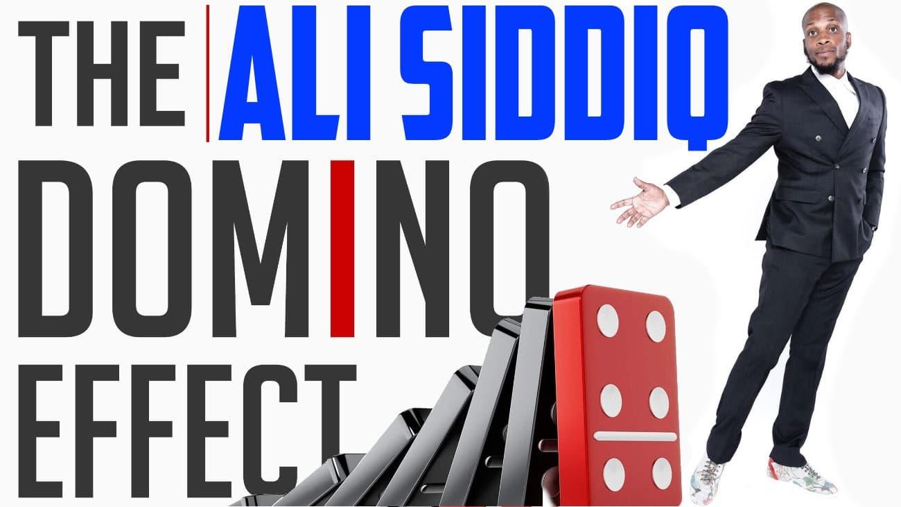 Ali Siddiq: The Domino Effect backdrop