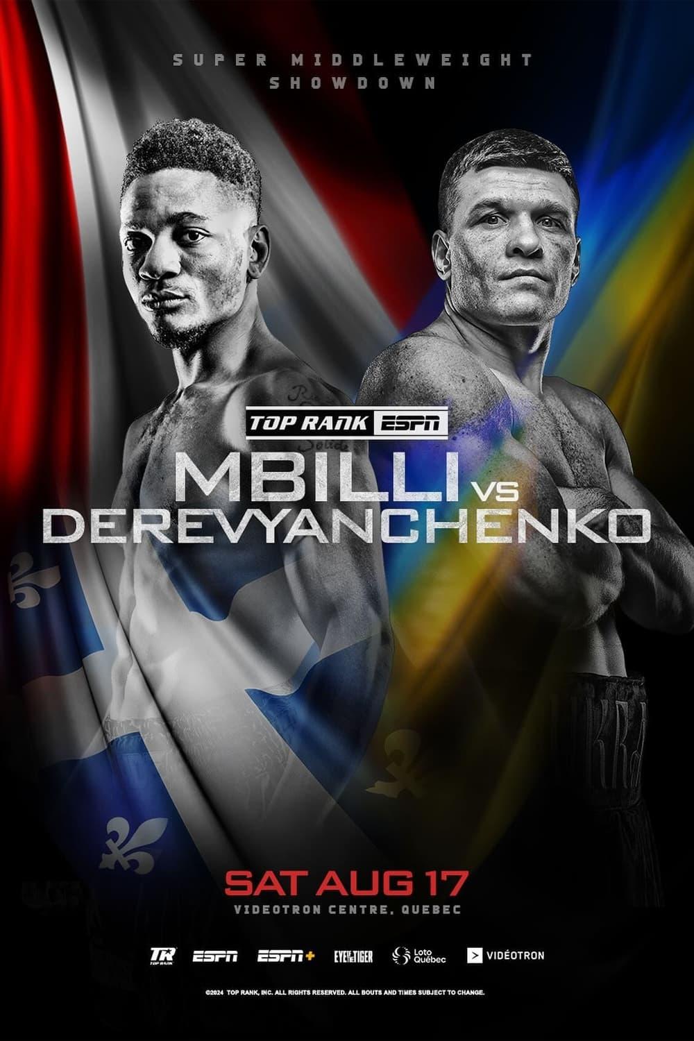 Christian Mbilli vs. Sergiy Derevyanchenko poster