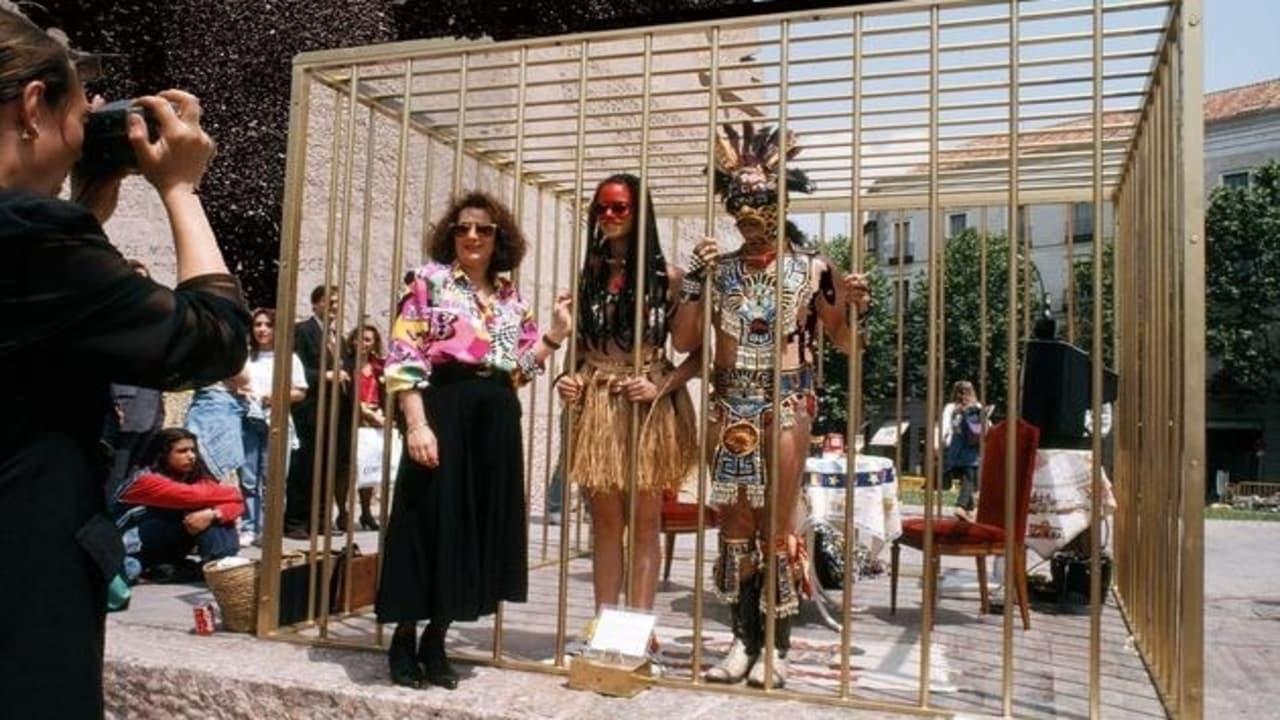 The Couple in the Cage backdrop