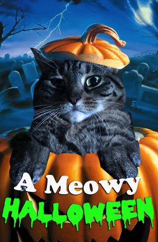 A Meowy Halloween poster