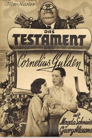 The Testament of Cornelius Gulden poster