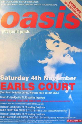 Oasis Live @ Earls Court 1995 poster