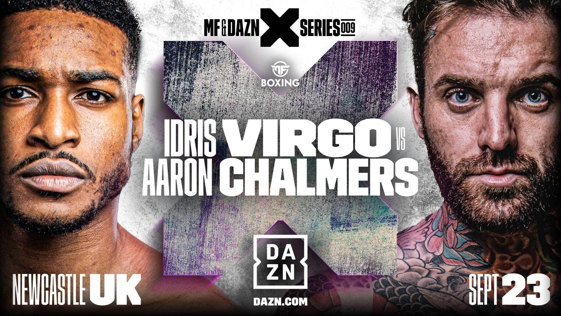 Idris Virgo vs. Aaron Chalmers backdrop