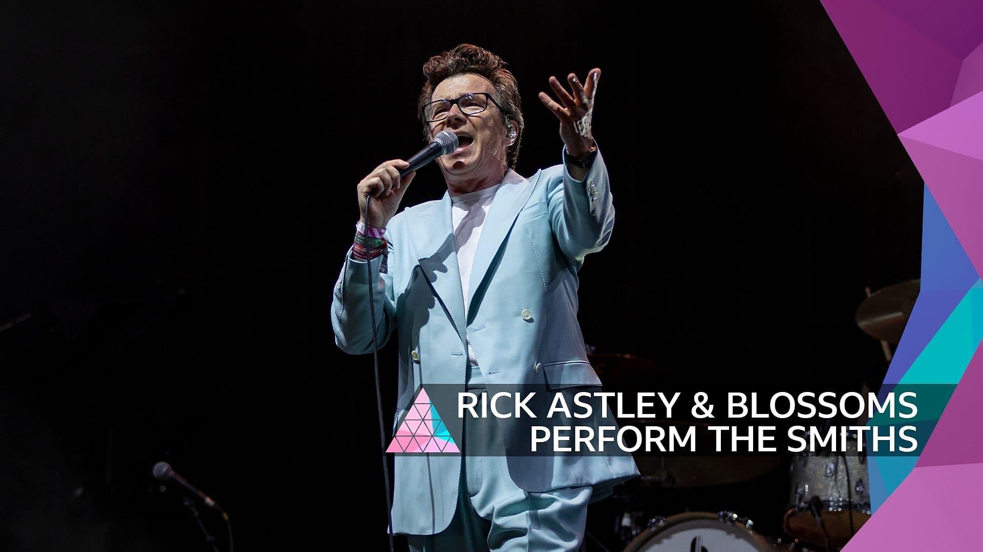 Rick Astley & Blossoms perform The Smiths: Glastonbury 2023 backdrop