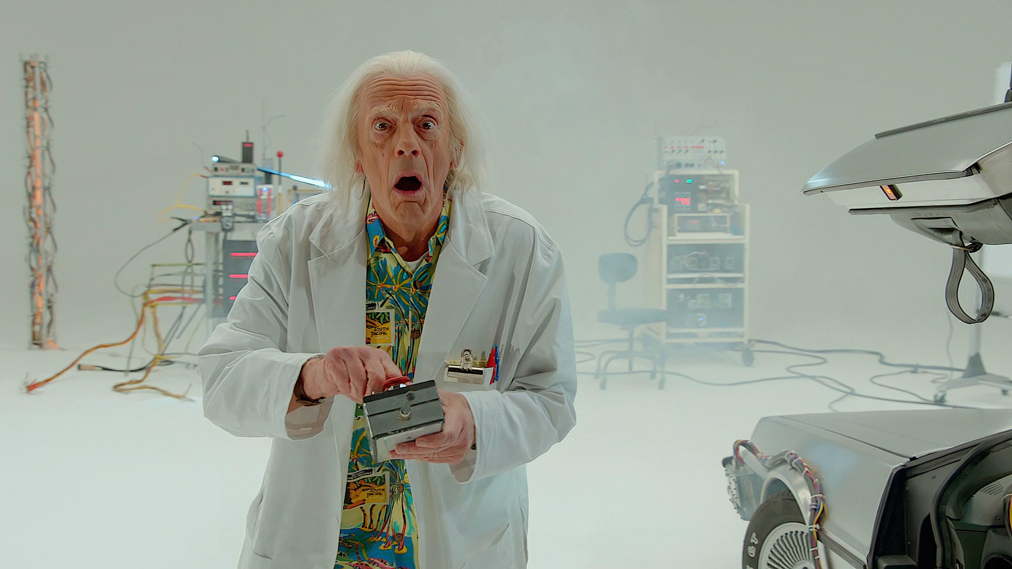 Doc Brown Saves the World backdrop