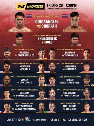 ONE Friday Fights 14: Gingsanglek vs. Chorfah poster