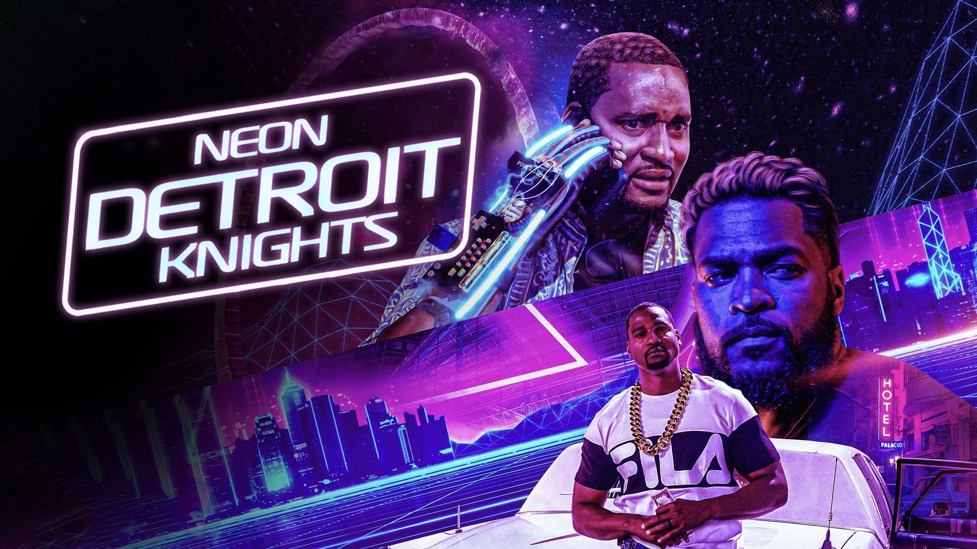 Neon Detroit Knights backdrop