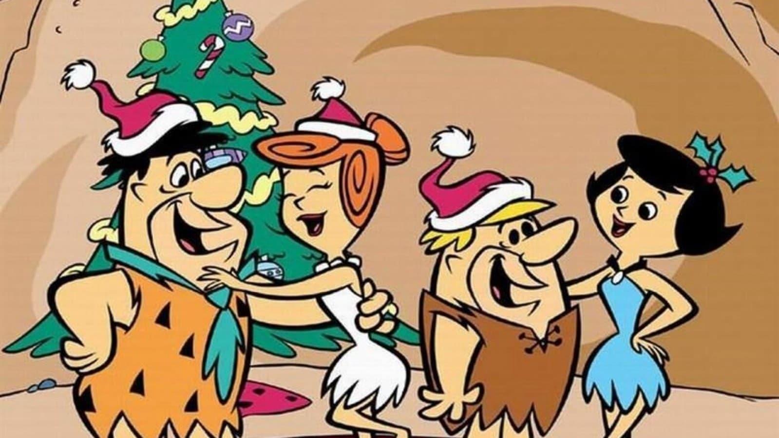 A Flintstone Christmas backdrop