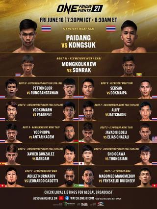 ONE Friday Fights 21: Paidang vs. Kongsuk poster