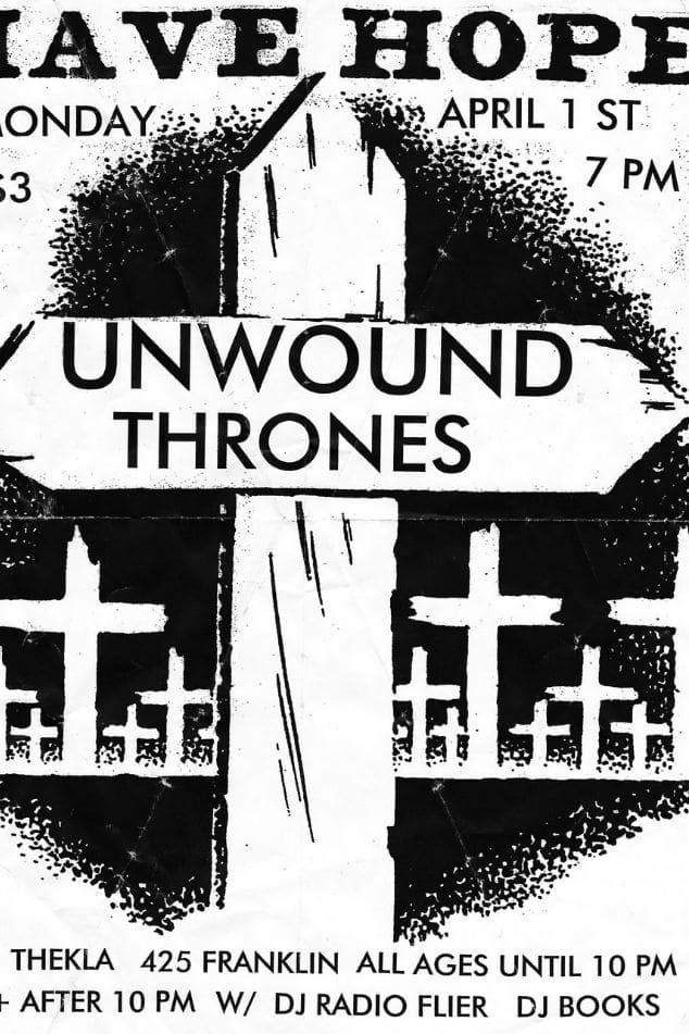 Unwound: Last Show in Thekla, Olympia, Washington 2002 poster