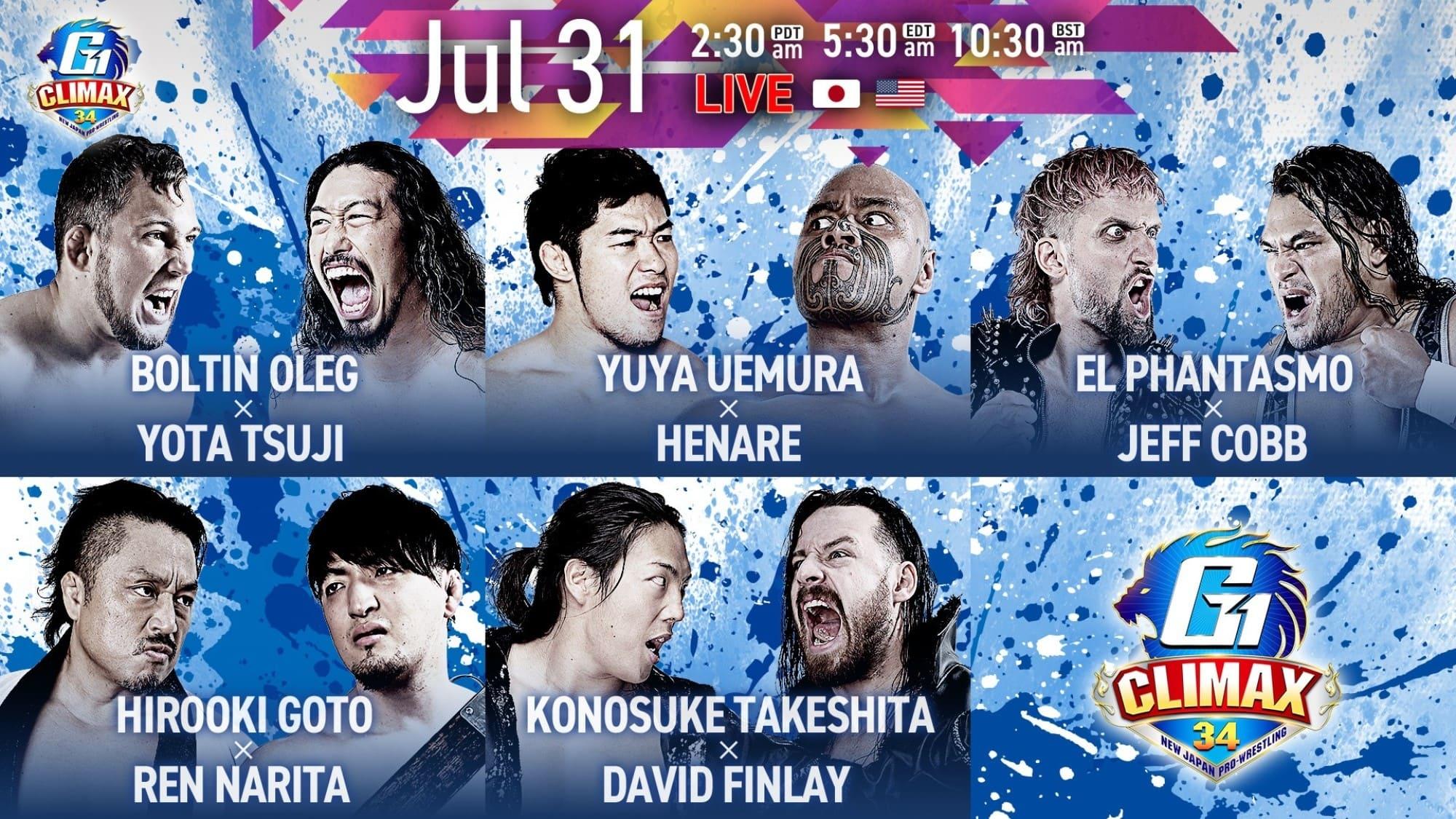 NJPW G1 Climax 34: Day 8 backdrop