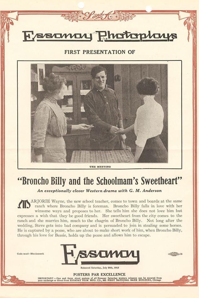 Broncho Billy and the Schoolmam's Sweetheart poster