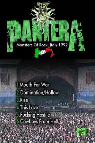 Pantera: [1992] Monsters of Rock Italy poster