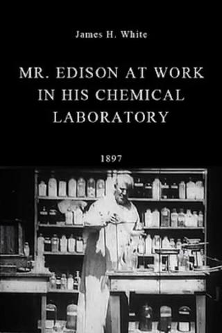 Mr. Edison at Work in His Chemical Laboratory poster