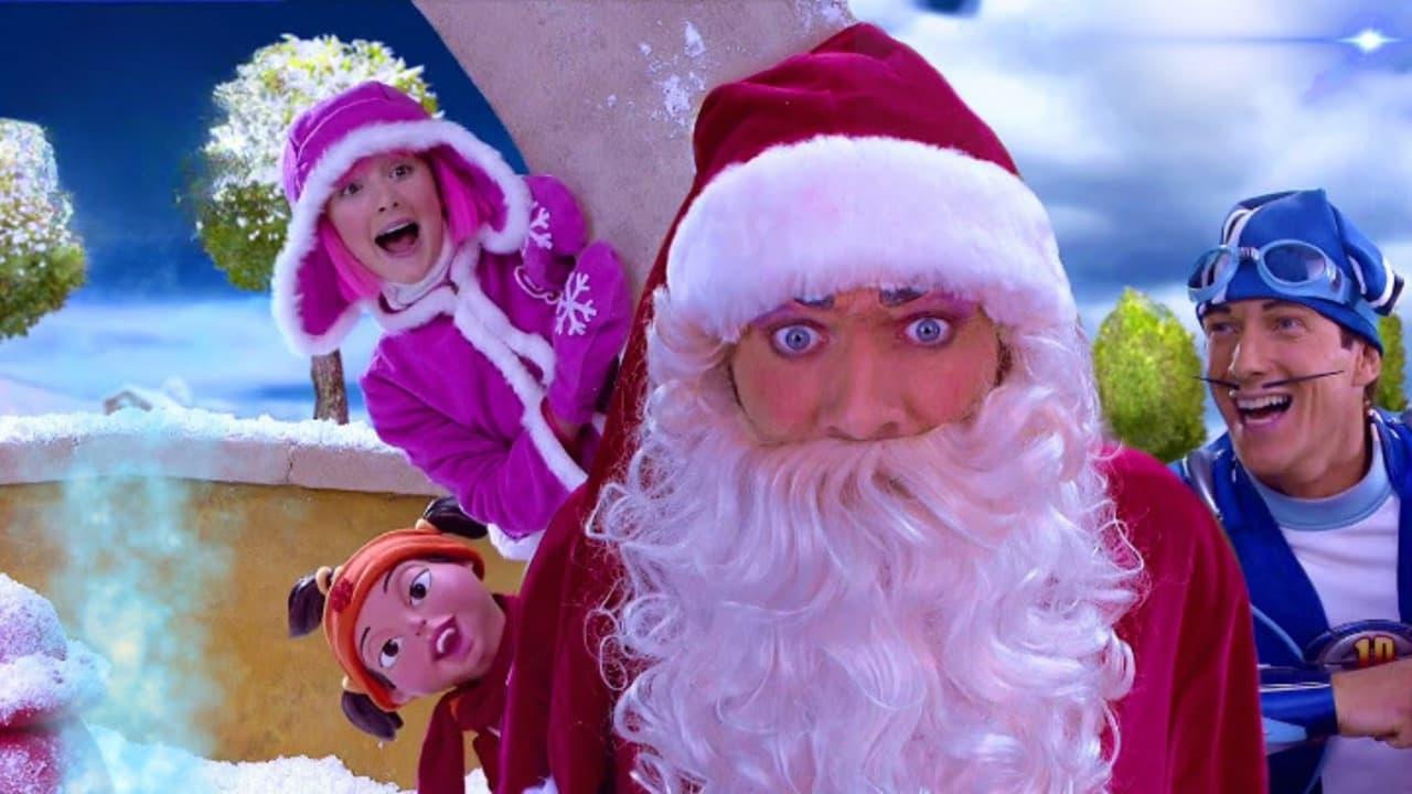 LazyTown Surprise Santa backdrop