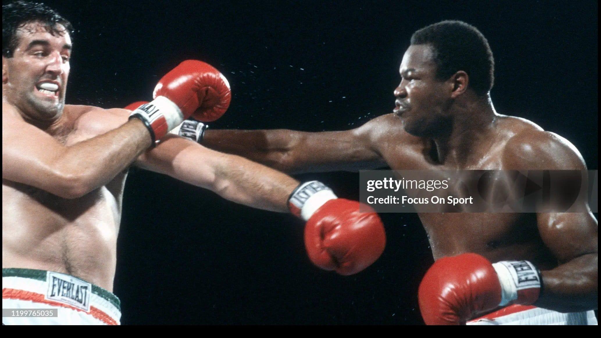 Larry Holmes vs. Gerry Cooney backdrop