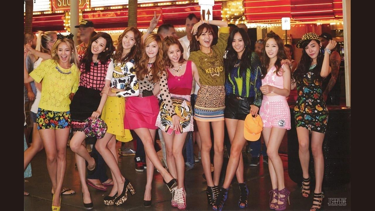 Girls' Generation in Las Vegas backdrop
