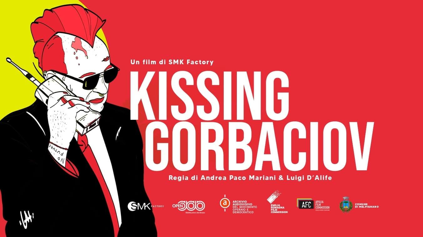 Kissing Gorbaciov backdrop
