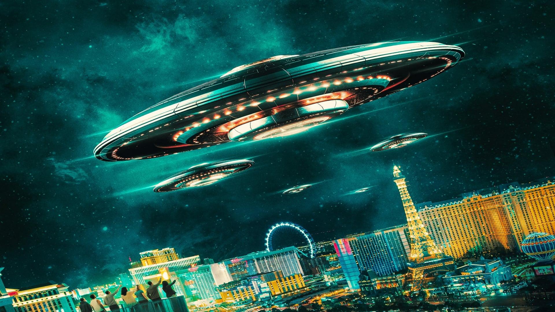 Aliens Uncovered: UFOs Over Vegas backdrop