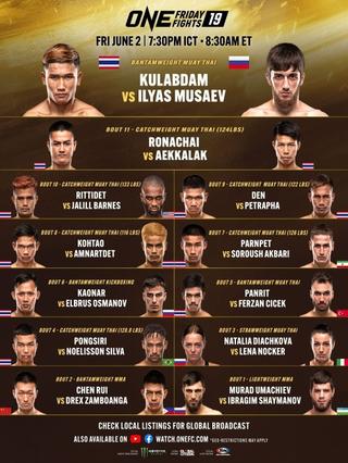 ONE Friday Fights 19: Kulabdam vs. Musaev poster