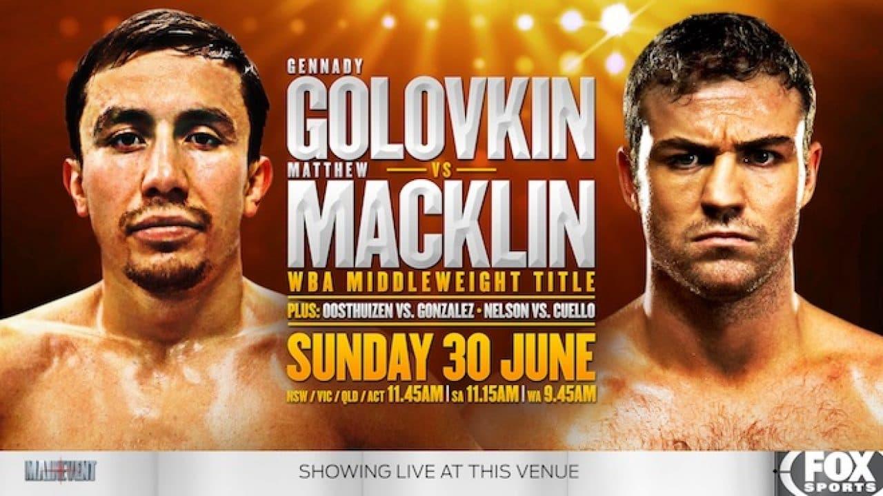 Gennady Golovkin vs. Matthew Macklin backdrop