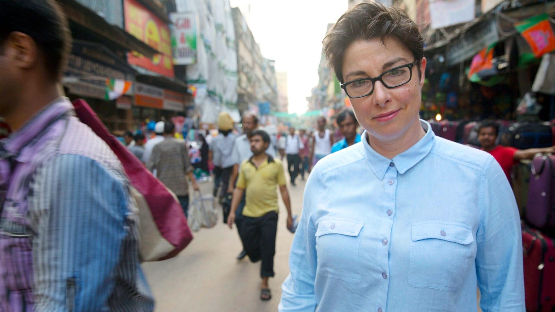 Kolkata with Sue Perkins backdrop