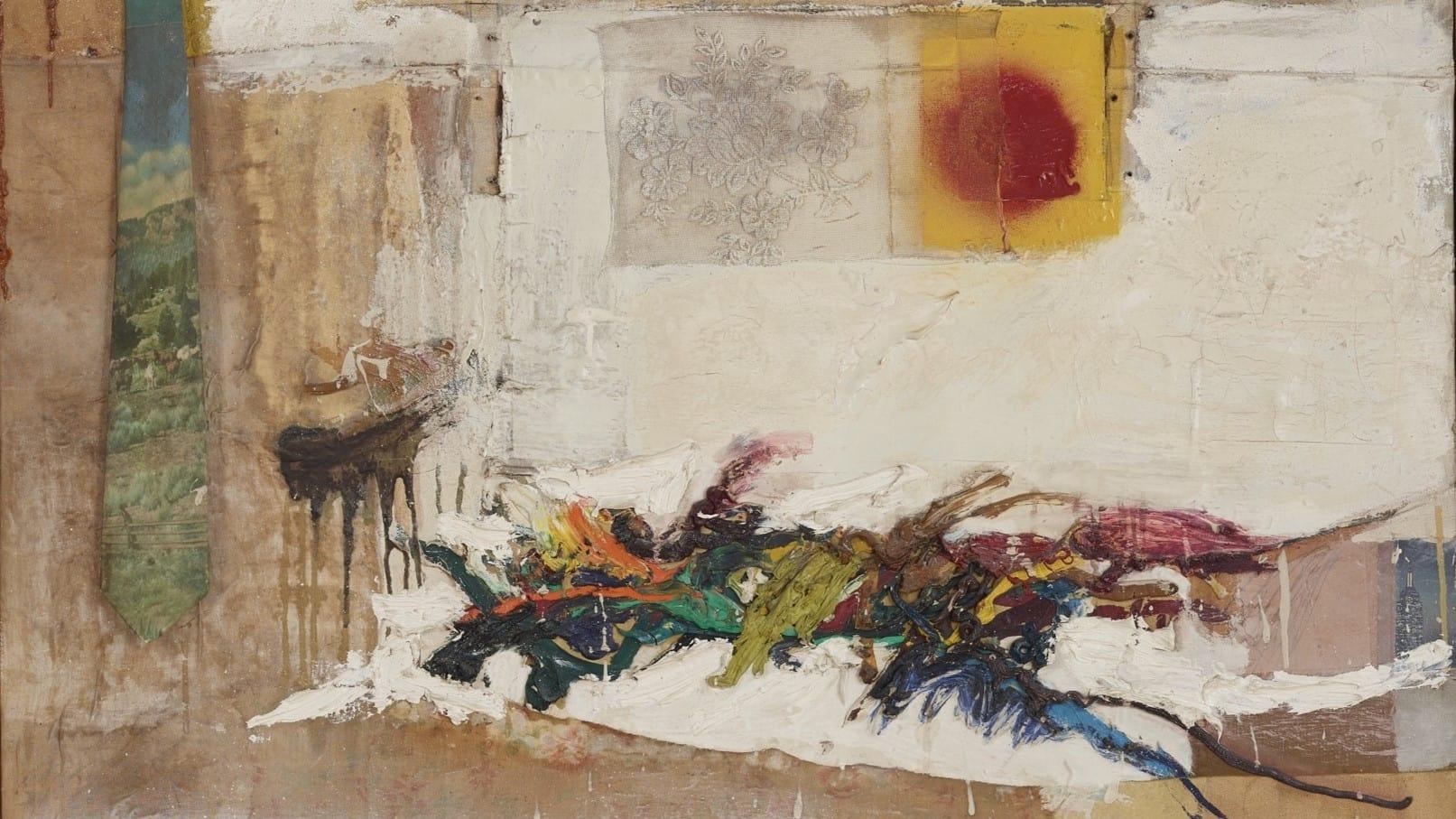 Robert Rauschenberg: Retrospective backdrop