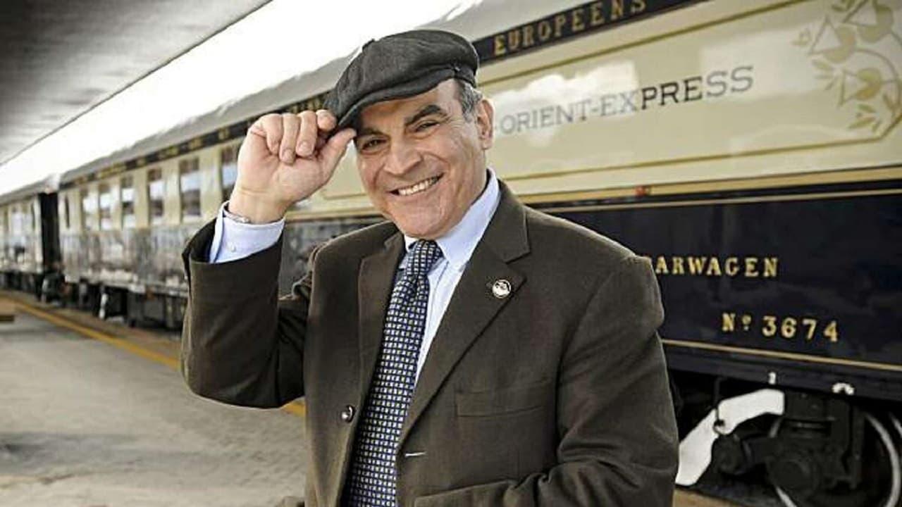 David Suchet on the Orient Express backdrop