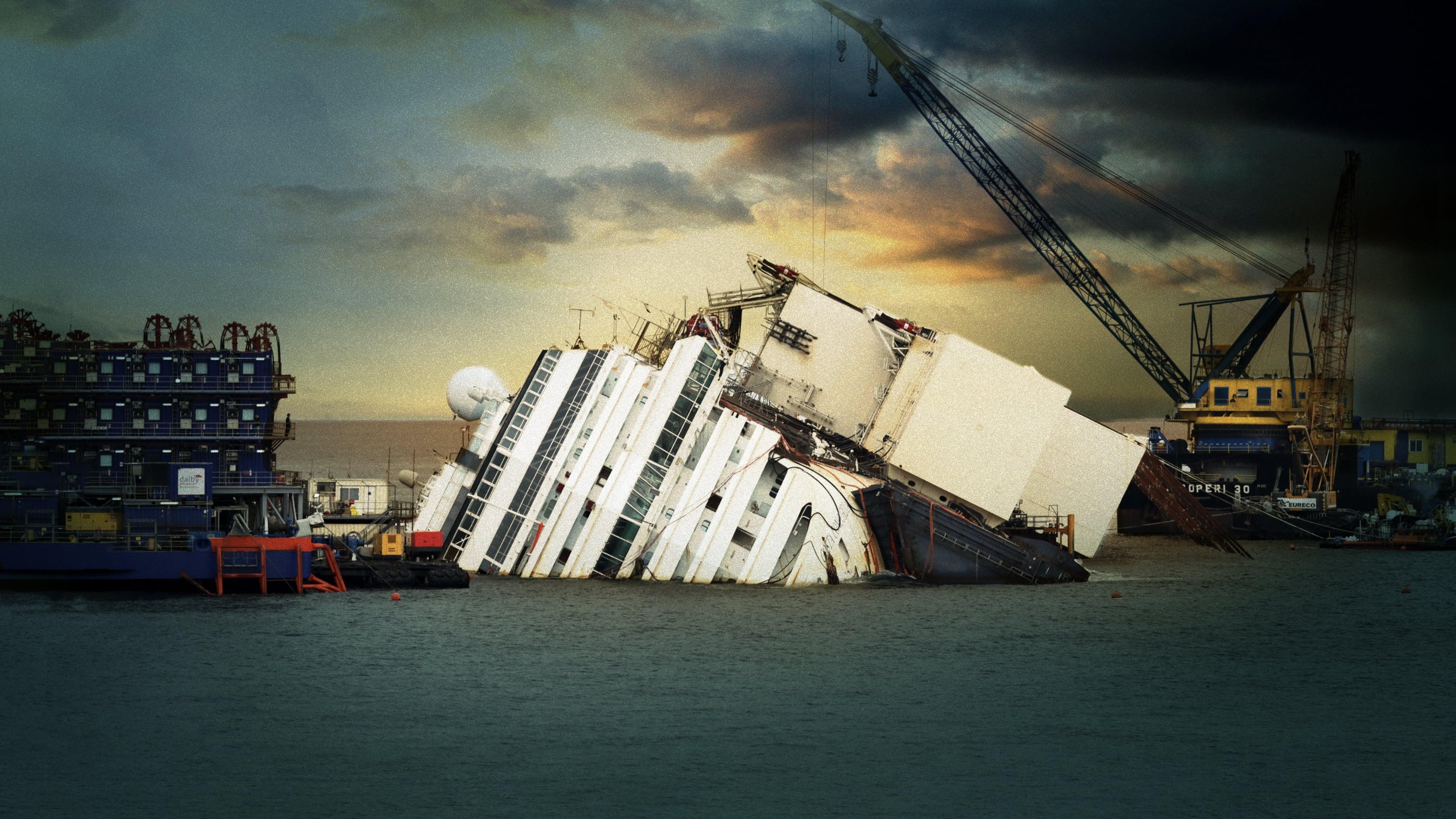 Raising the Costa Concordia backdrop