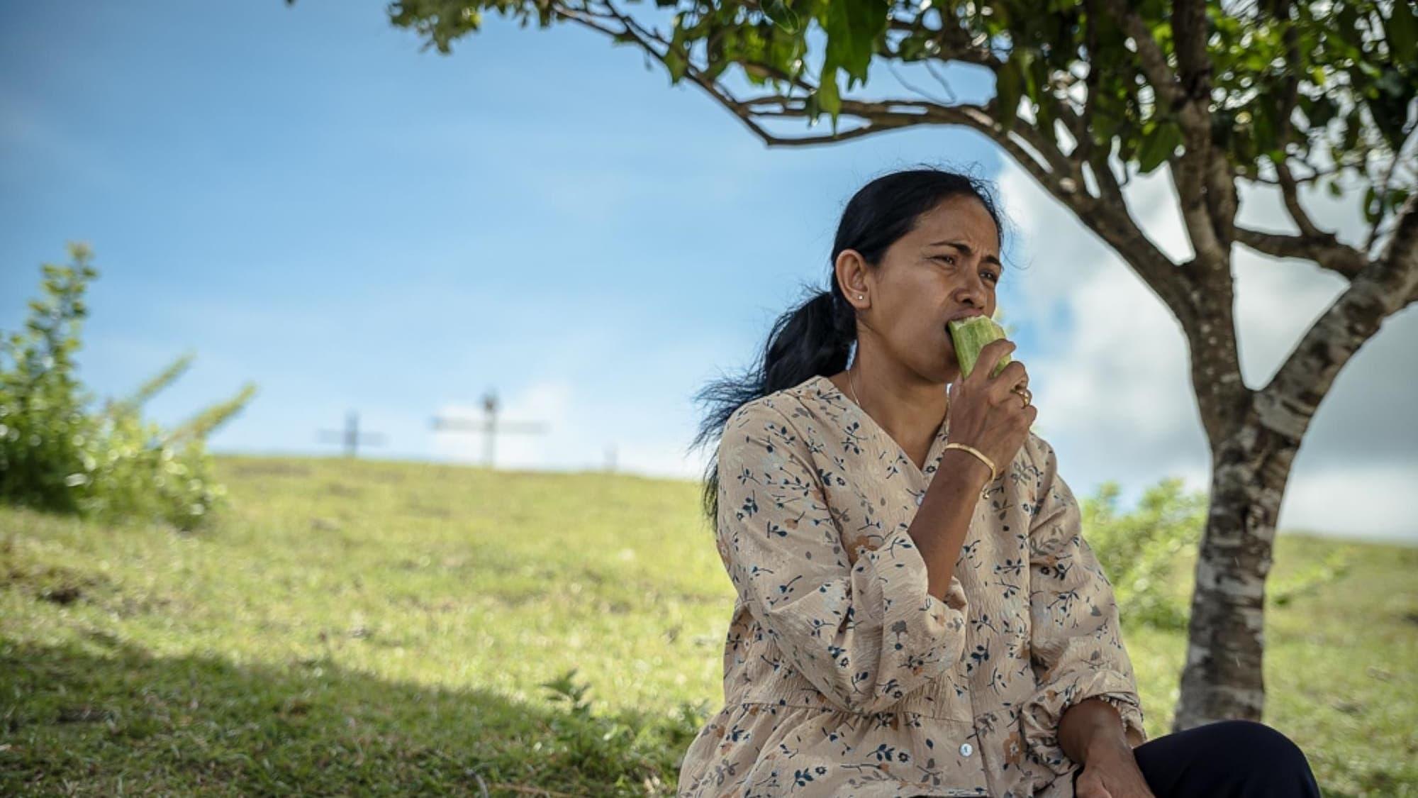 Women from Rote Island backdrop