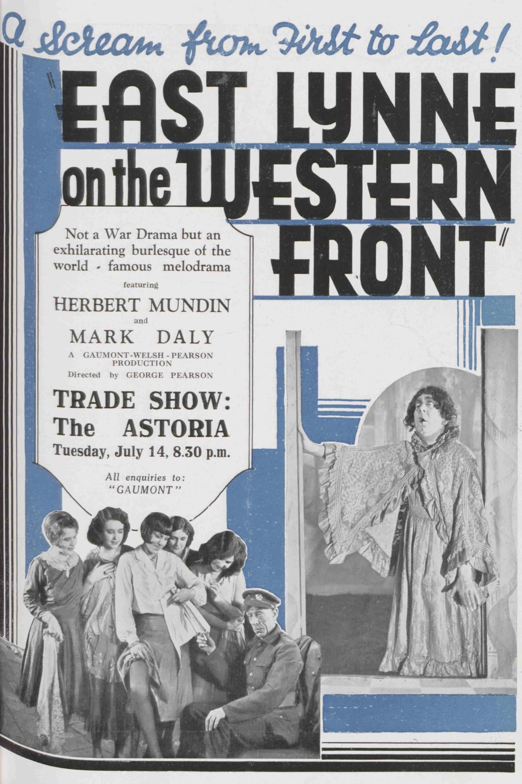 East Lynne on the Western Front poster