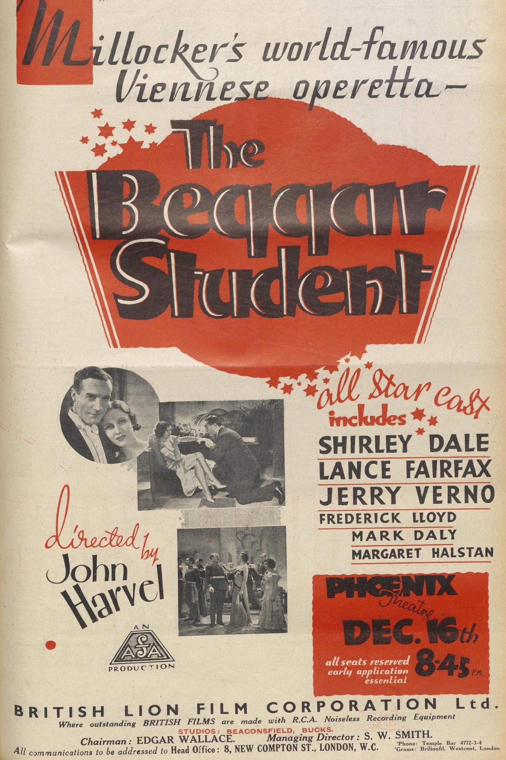 The Beggar Student poster