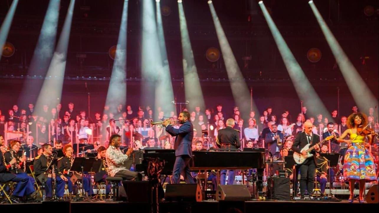 Ibrahim Maalouf à l'AccorHotels Arena backdrop